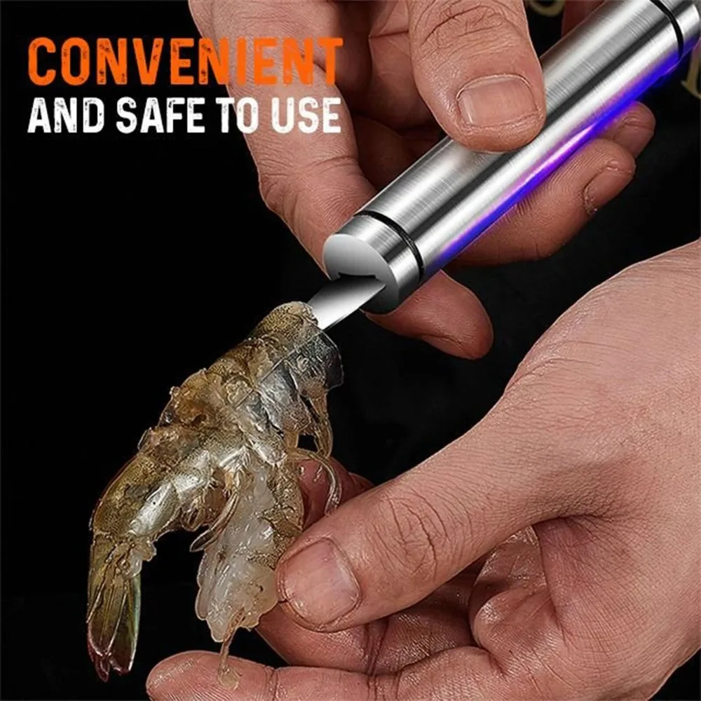 Seafood Tools Multifunctional Fast Shrimp Peeler Stainless Steel Shrimp Line Cutting Scraping Digging Fish Scales Knife Kitchen