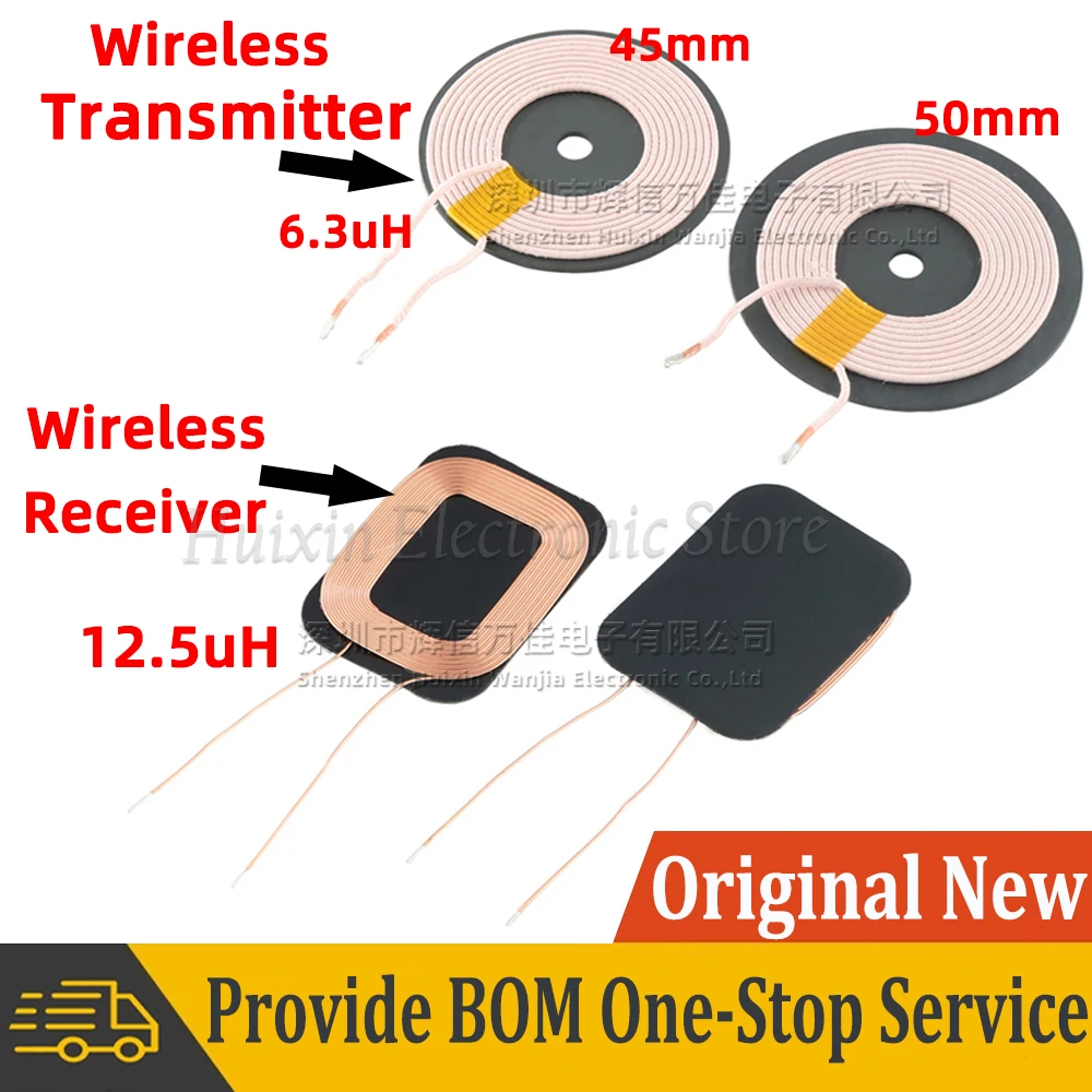 2pcs Wireless Charger Transmitter Receiver Coil Universal Qi Wireless Charging DIY PCB Circuit Coil Transmitting Receiving