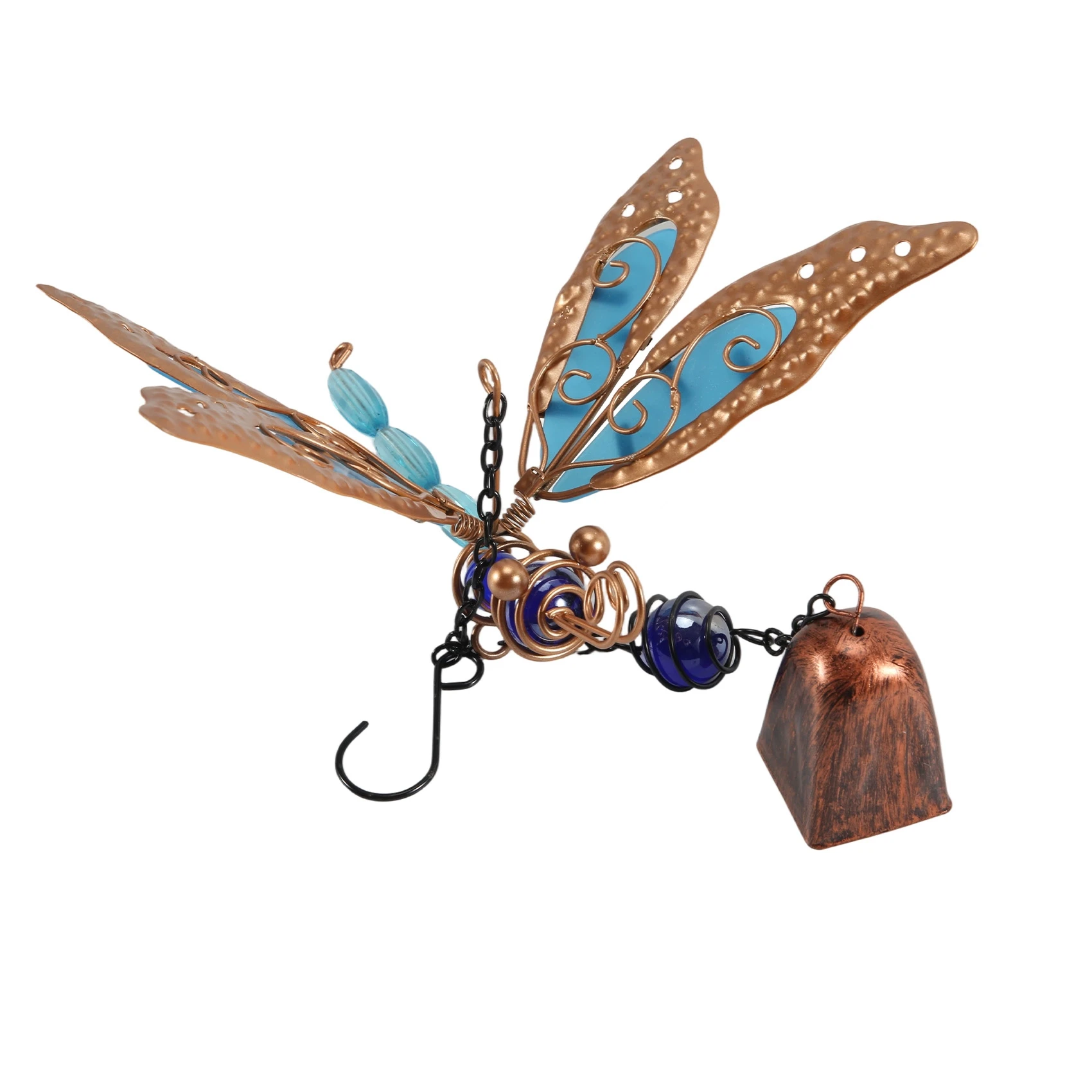 AB11 Wind Chime Dragonfly Wind Chime Metal Wind Chime with Dragonfly Design Outdoor Garden Decoration for Window Yard
