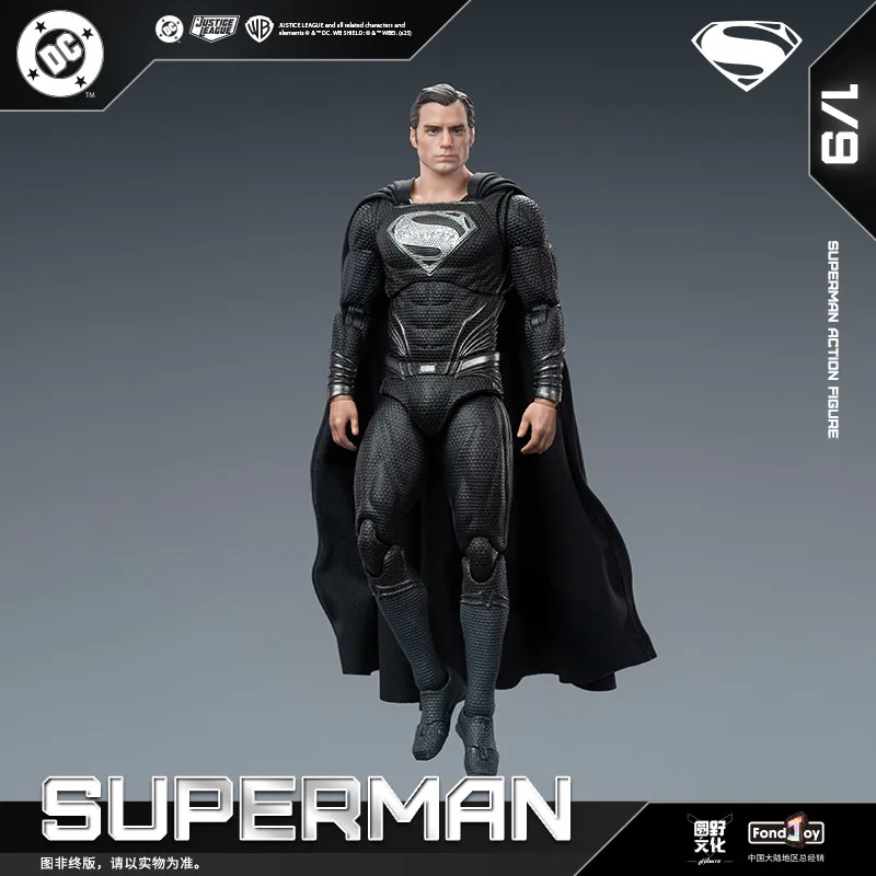 Fondjoy 1/9 Scale Official Black Superman Action Figures Version 2.0 Desktop Decoration Statue Model Kit Toys Gifts Collectible view 5