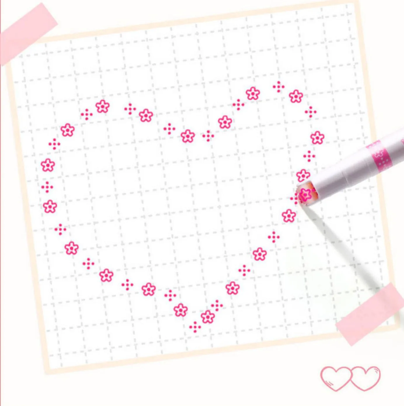 3/6Pcs Flower Shape Outline Pens Highlighter Marker Curve Roller Tip Pen Stationery School Office Supplies Gifts