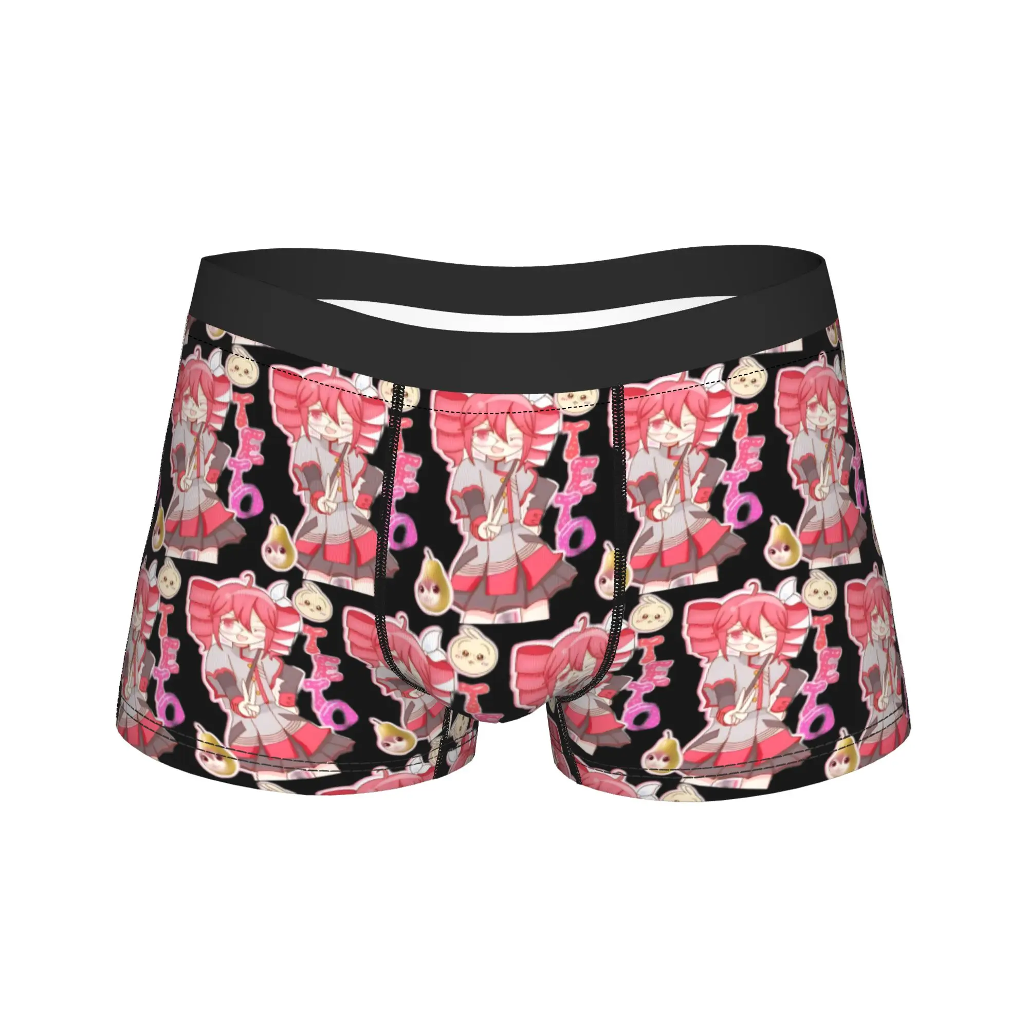 Kasane Teto Underwear  Print Boxer Shorts High Quality Men Underpants Novelty Shorts Briefs Gift Idea