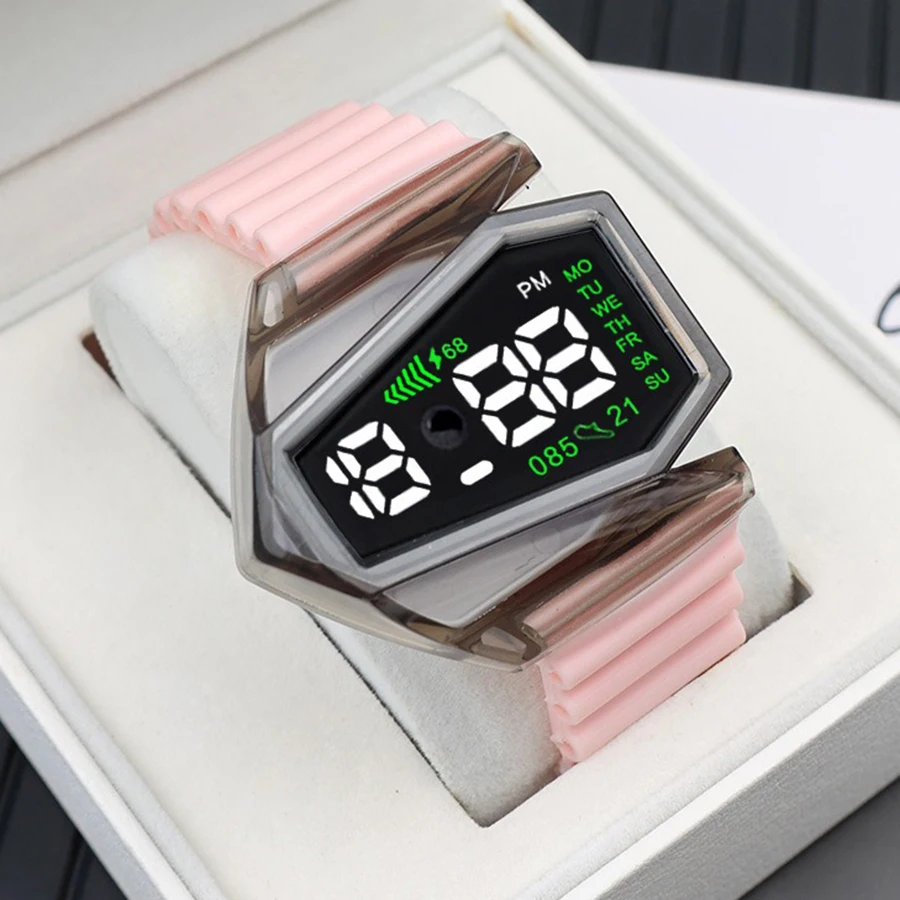 Multi-function Aircraft Watch Touch Screen Digital Kids Watches Students Boys and Girls LED Sports Electronic Watch Clock Gifts
