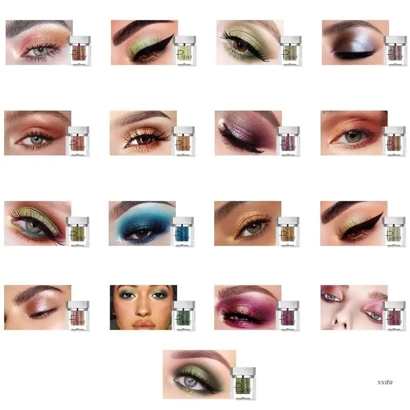 Ombretto Glitter monocromatico Shiny Diamond Eye Shadow Palette evidenziatore in polvere Shimmer Bright Earth Color Eye Makeup