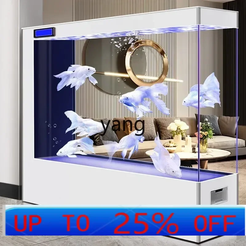 

LTT new living room large lazy automatic circulation filter ecological aquarium ultra-white glass fish tank