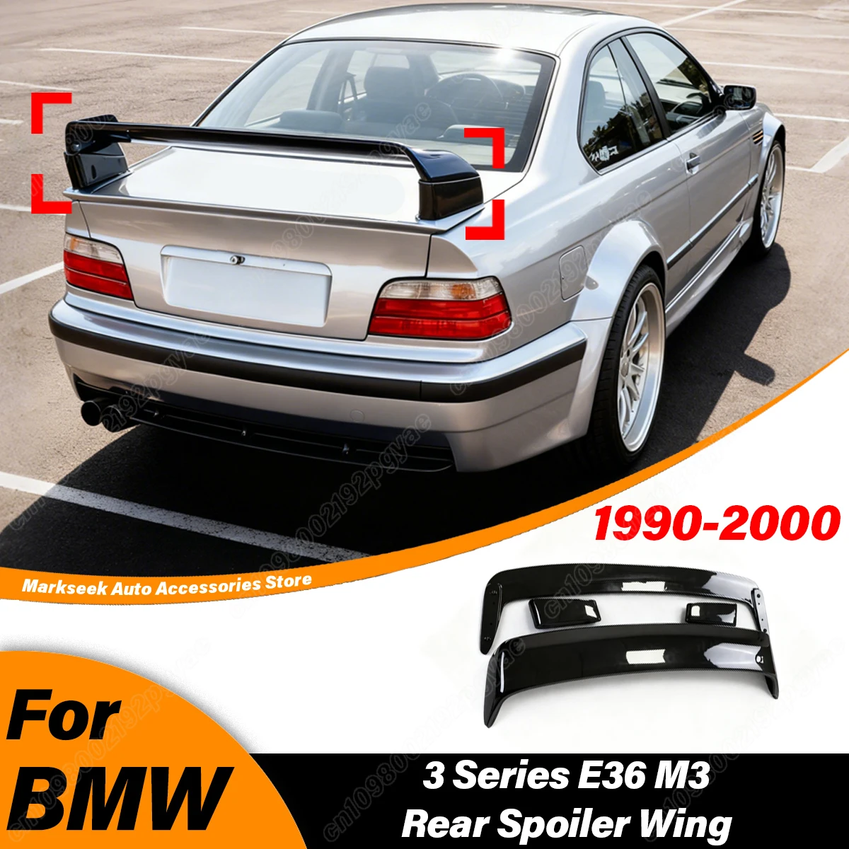 

For BMW 3 Series E36 M3 1990 1991 1992 1993 1994 1995 1996 1997 1998 1999 2000 Car Trunk Spoiler Splitter Wing Modification Kit
