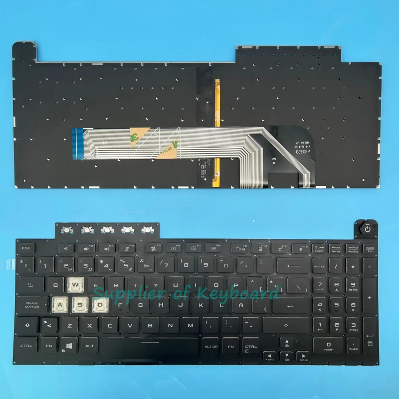 Nowa klawiatura angielsko-świetlikowa (anglohiszpańska) do ASUS TUF Gaming A15 FA506 FA506Q FA506U FA506NF FA506IHR TUF506I TUF506IH TUF506IV z podświetleniem RGB