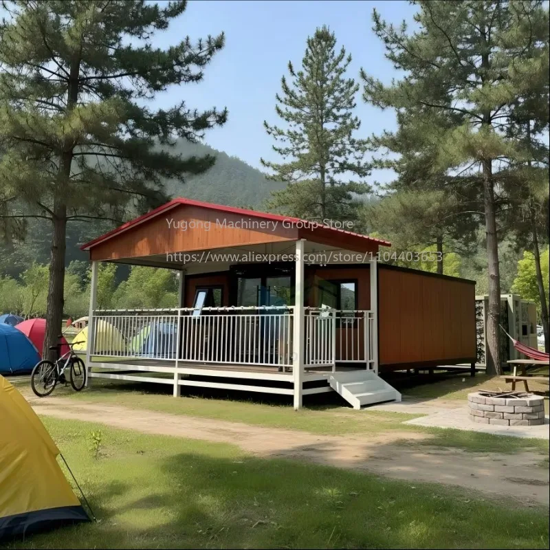 40ft 30ft 20ft Prefab Expandable Container House Light Steel Folding Prefabricated Tiny Home Villa Foldable Modular House