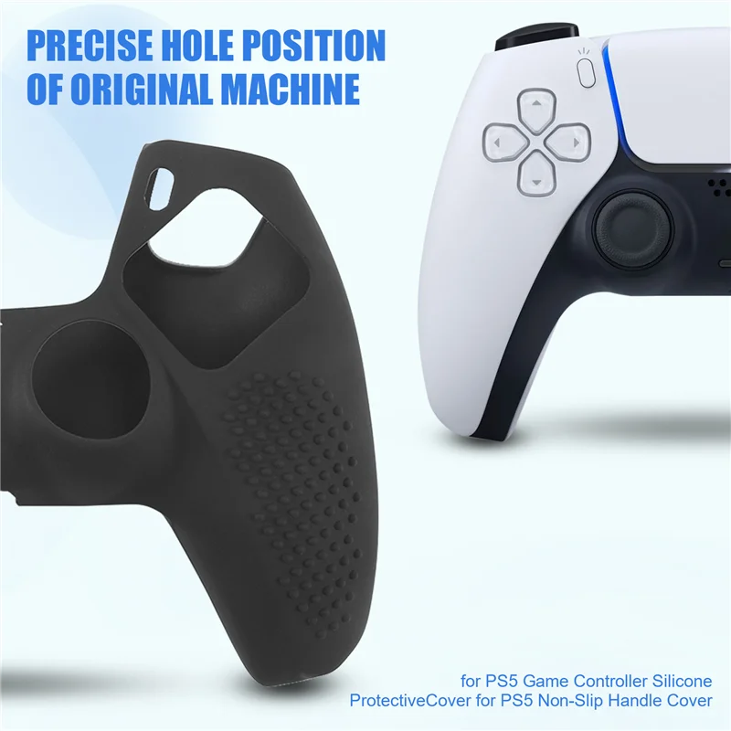 ABGN สําหรับ PS5 เกมคอนโทรลเลอร์ซิลิโคนป้องกันสําหรับ PS5 Non-SLIP Handle COVER