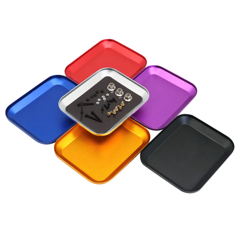 Инструмент для ремонта RC, алюминиевый сплав, магнитный винтовой лоток, пластина для самолета, автомобиля, лодки, гусеничного осевого SCX10 D90 D110, модель