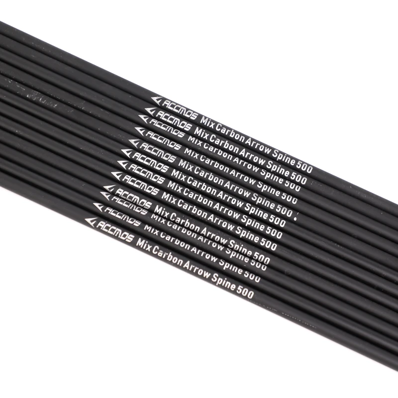 ACCMOS-Mixed Carbon Arrow Shaft Archery Accessories Hunting Shooting ID6.2mm OD7.8mm Spine500 Length 30Inch 12PCs 24PCs 36PCs