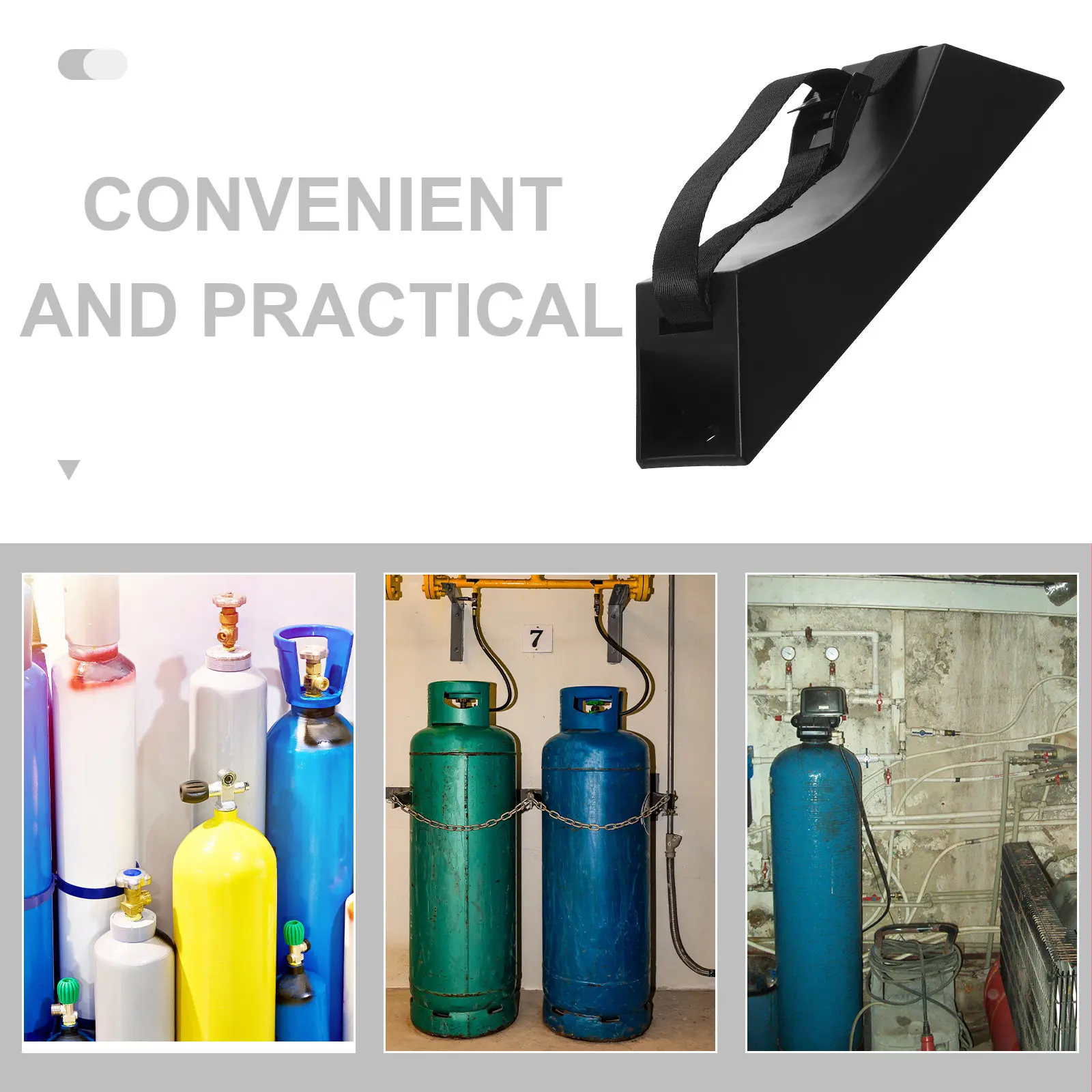 1Set Gas Cylinder Wall Bracket Fixed Holder 40L Gas Tank Mount Strap Oxygen Cylinder Rack Propane Tank Holder Laboratory