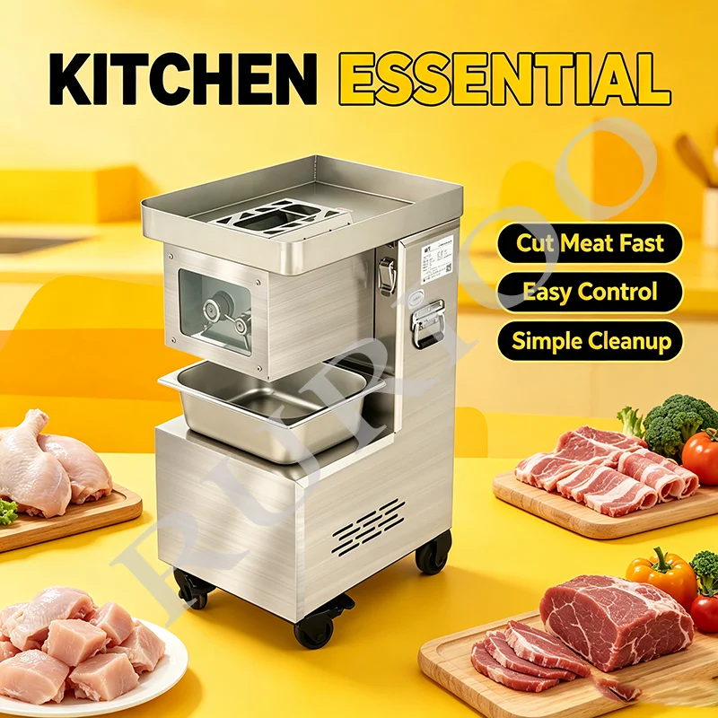 Best All Stainless Steel Commercial Meat Cutting Machine Multi-functional Large Slicing Machine