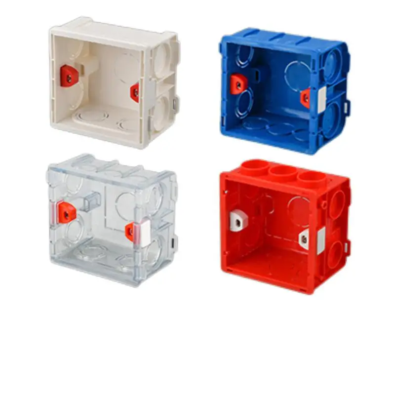 2pcs Pvc Switch Box Affordable Price Squarepvc Electrical Wall Switch Box for Conduit Fittings Junction Box