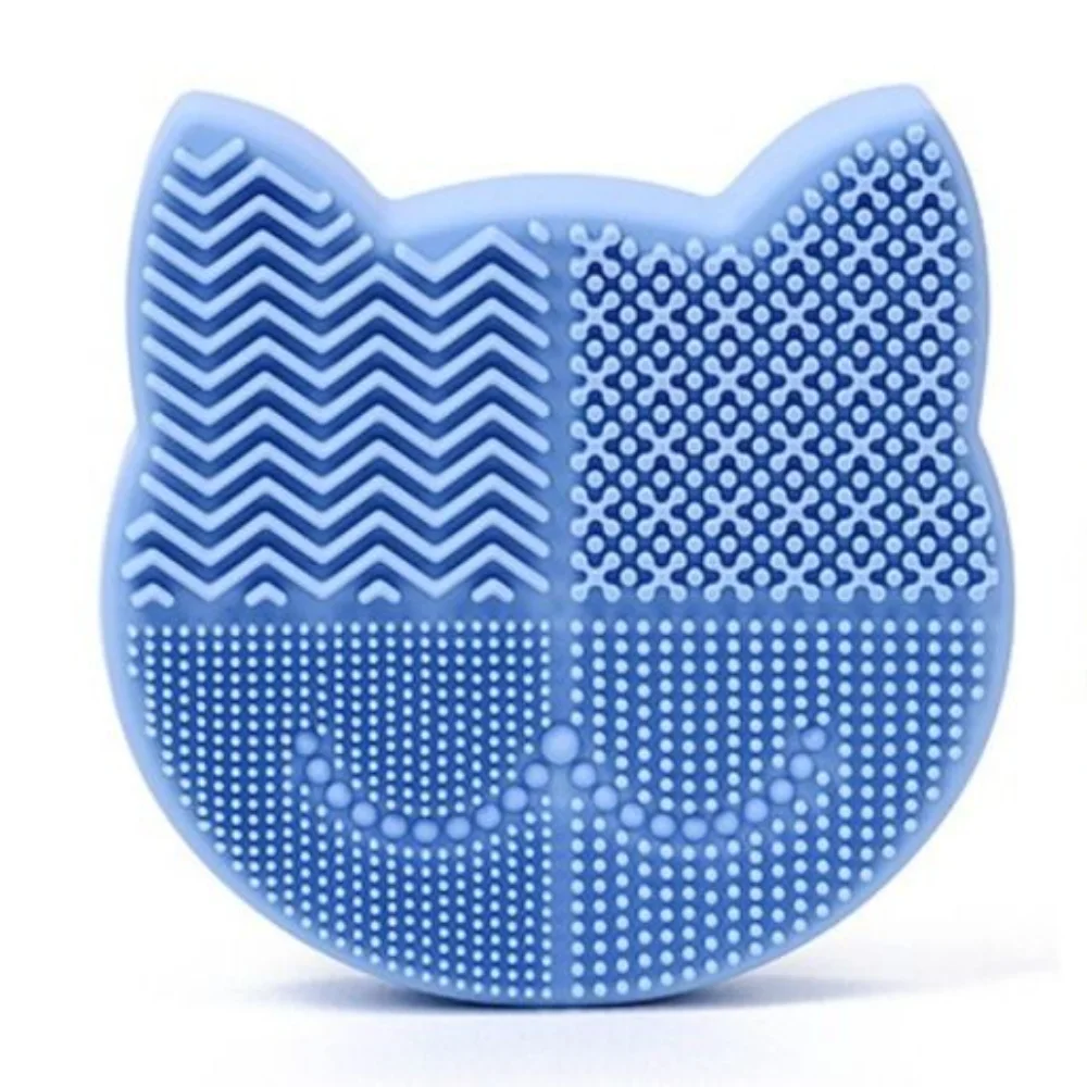 Boîte de nettoyage de brosse de maquillage en Silicone 2 en 1, tampon de brosse de lavage multifonction, support sec de brosse de maquillage Portable double face pour femmes