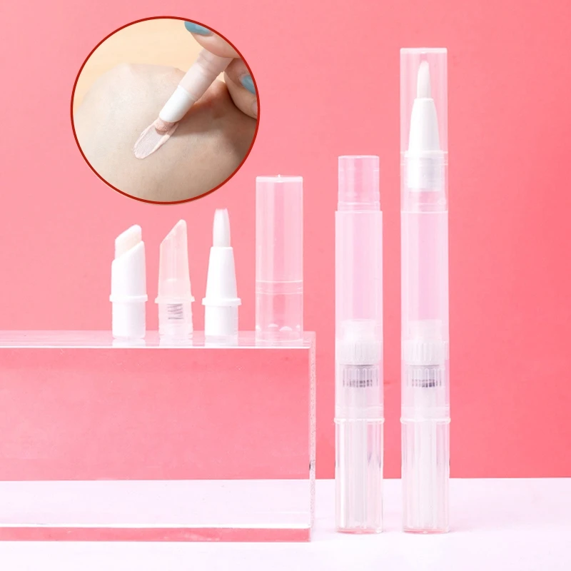 3ml/5ml podkład w płynie dozujący długopis obrotowy do makijażu pustego butelka ze szczotką przenośne podróżne butelki wielokrotnego napełniania