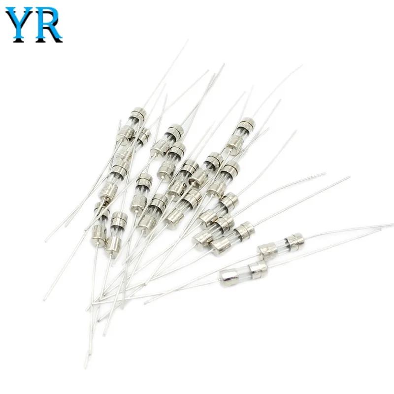 10PCS 3.6*10 Slow-Blow Glass Tube Fuse Slow Break With Pin 5X20MM 250V 0.5A 1A 1.5A 2A 3A 3.15A 4A 5A 6.3A 8A 10A 15A AMP