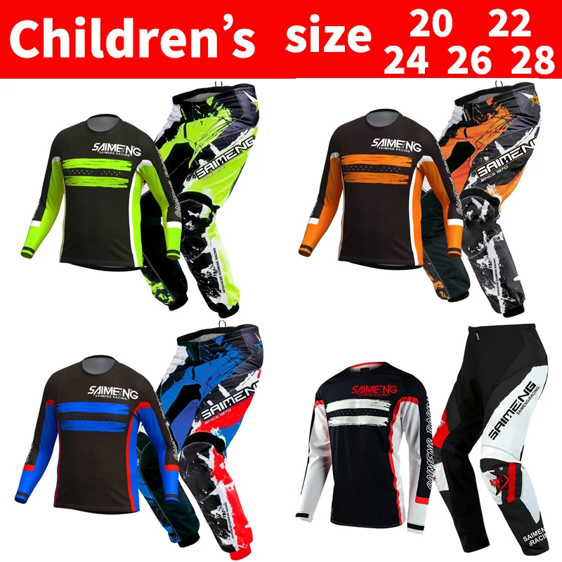 Motocross Jersey and Pants kids flexair children SIZE 20 22 24 26 28 MTB DH Enduro MX Gear Set Combo Youth Off Road Racing Suit