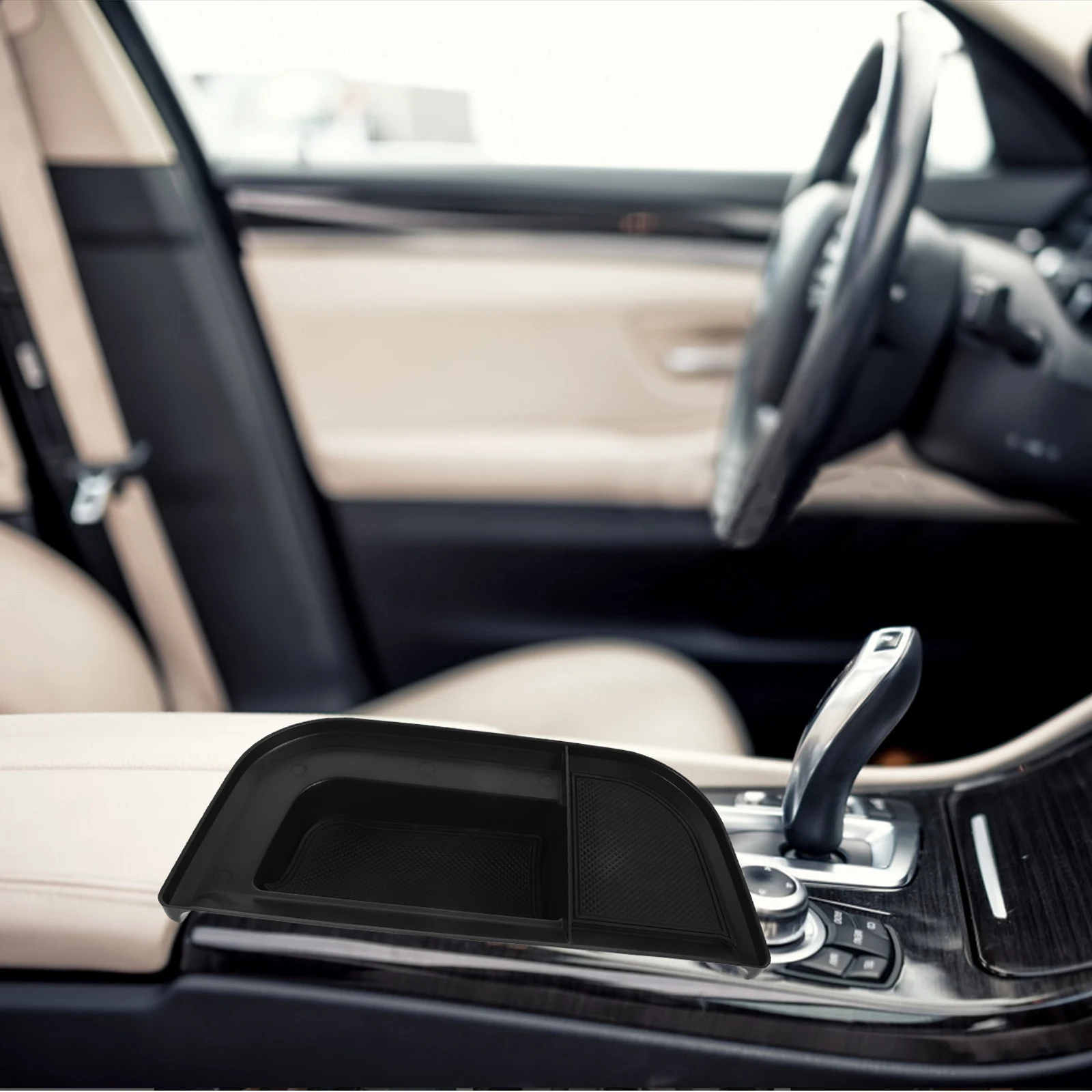 

Center Storage Box Multifunctional Durable For Vehicle Interior Easy Install Middle Console Organizer Car Armrest Storage Box