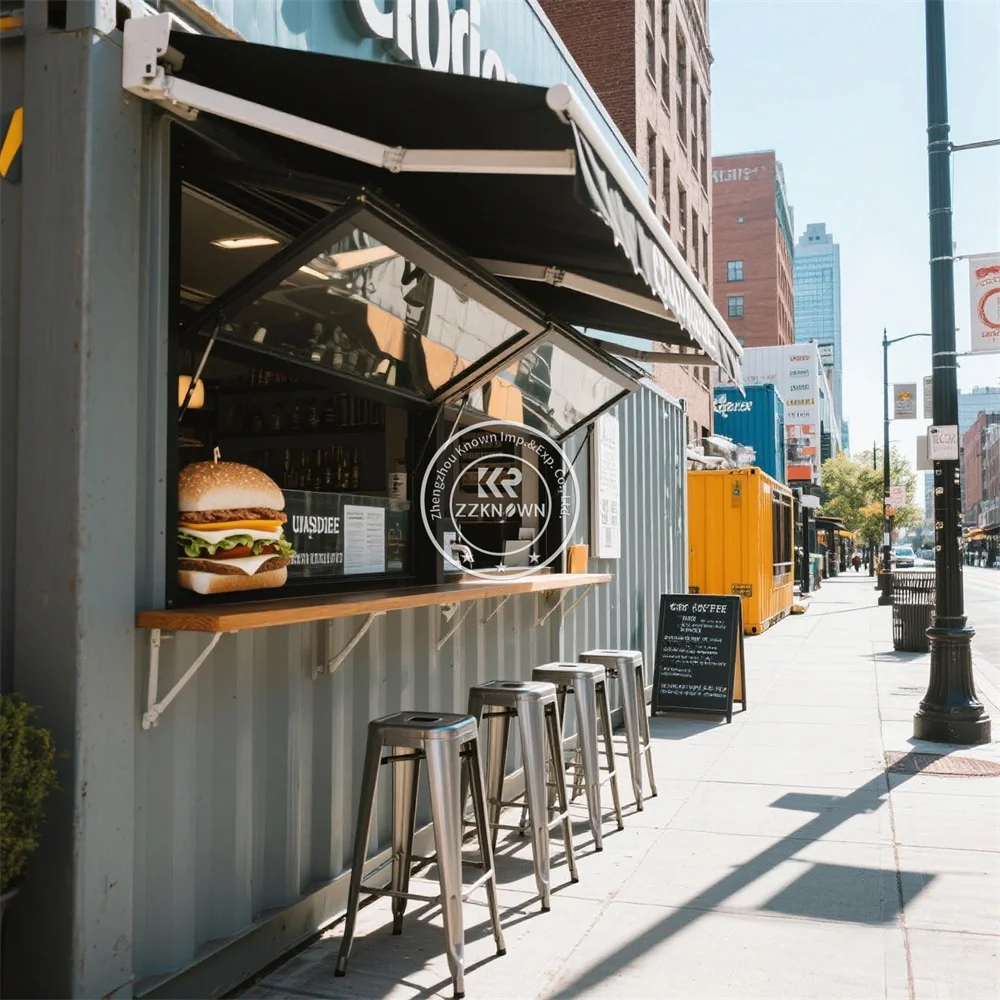 Street Container Shop Outdoor Coffee Shop Bar Street Fast Food Restaurant Convenient Coffee Kiosk Fully Kitchen
