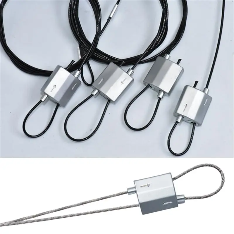 

ABGH-10 шт. зажимов для тросов из нержавеющей стали, кабельных зажимов для уличных рождественских гирлянд, серебристые (диаметр отверстия 1-1,5 мм)