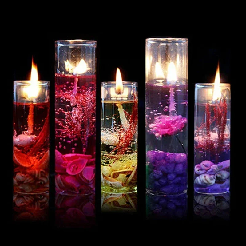 Creative Candles Smokeless Glass Cup Fantastic Sea World Candles for Home Decor Romantic Wedding Candles Nice Gifts