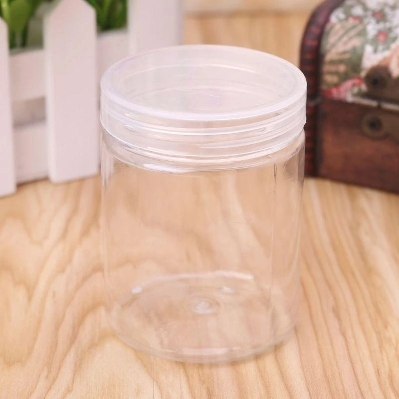Round Clear Jar 150ml Women Cosmetic Organization PET for Case Holder for Earring Ring Brooch Bead Diamond Storage