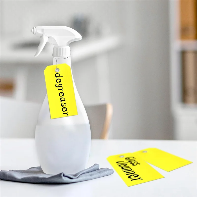 【Price Drop !!】200 Pieces 4 3/4Inch X 2 3/8Inch Plastic Shipping Tags With Wire Waterproof Tags For Labeling Plastic Tags Blank