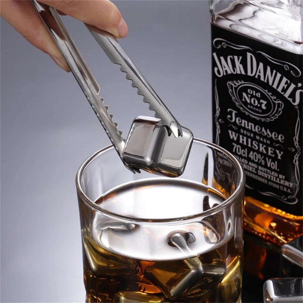 

Stainless Steel Ice Cubes Set Reusable Chilling Stones for Whiskey Wine Wine Cooling Cube Chilling Rock Party Bar Tool