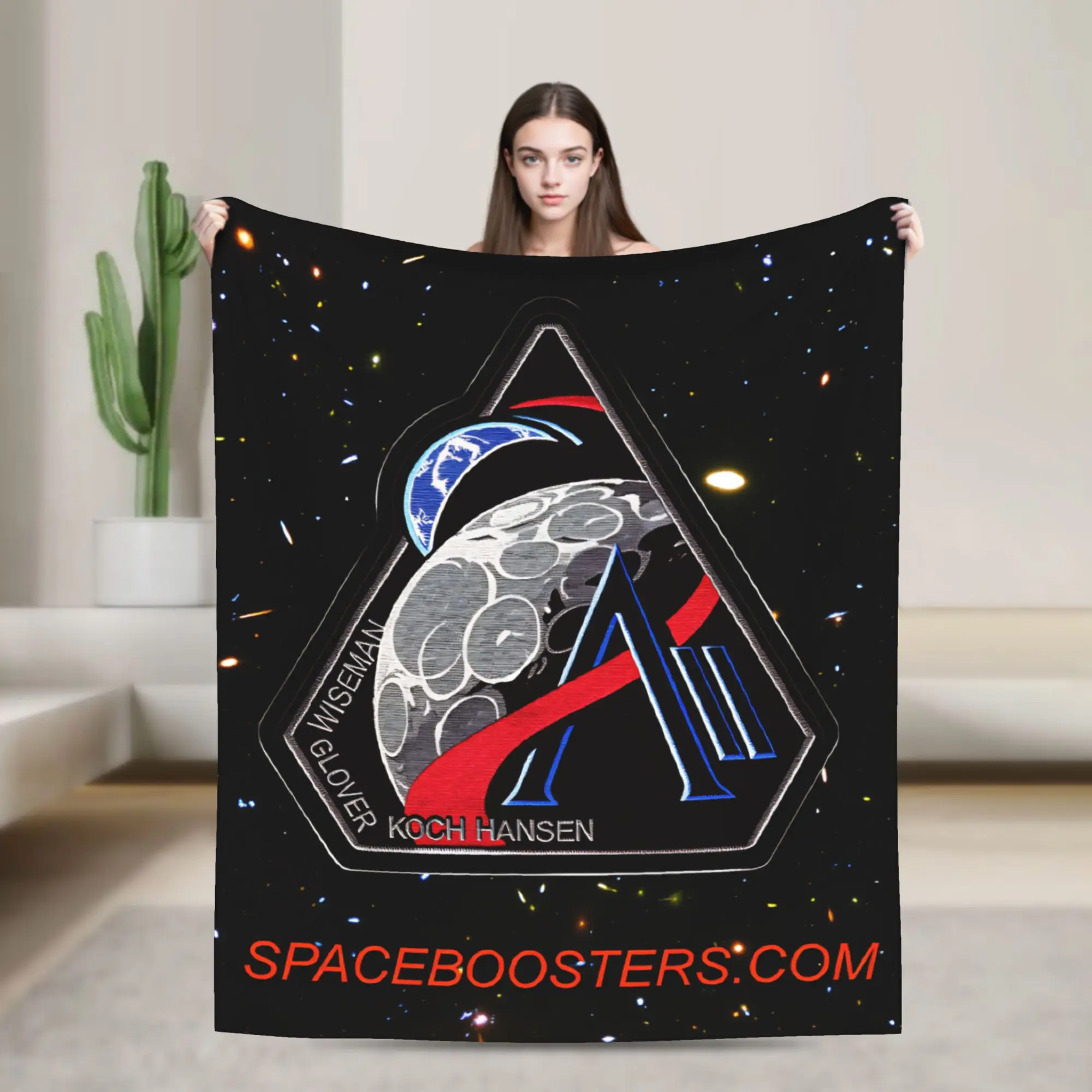 Warm Soft Blanket Camping Artemis ii Throw Blanket  Flannel Bedspread For Outdoor Graphic Sofa Bed Cover