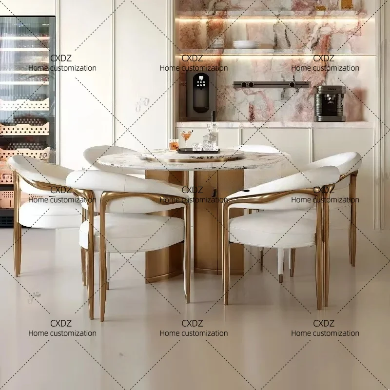 XX Advanced stainless steel dining chair for home use, modern simplicity, restaurant, fabric soft bag can be customized