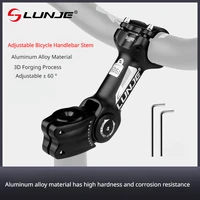 Vástago de manillar de bicicleta ajustable, ángulo Variable de 60/80 grados, elevador de bicicleta de montaña, adaptador de vástago de horquilla delantera de aleación de aluminio ultraligero