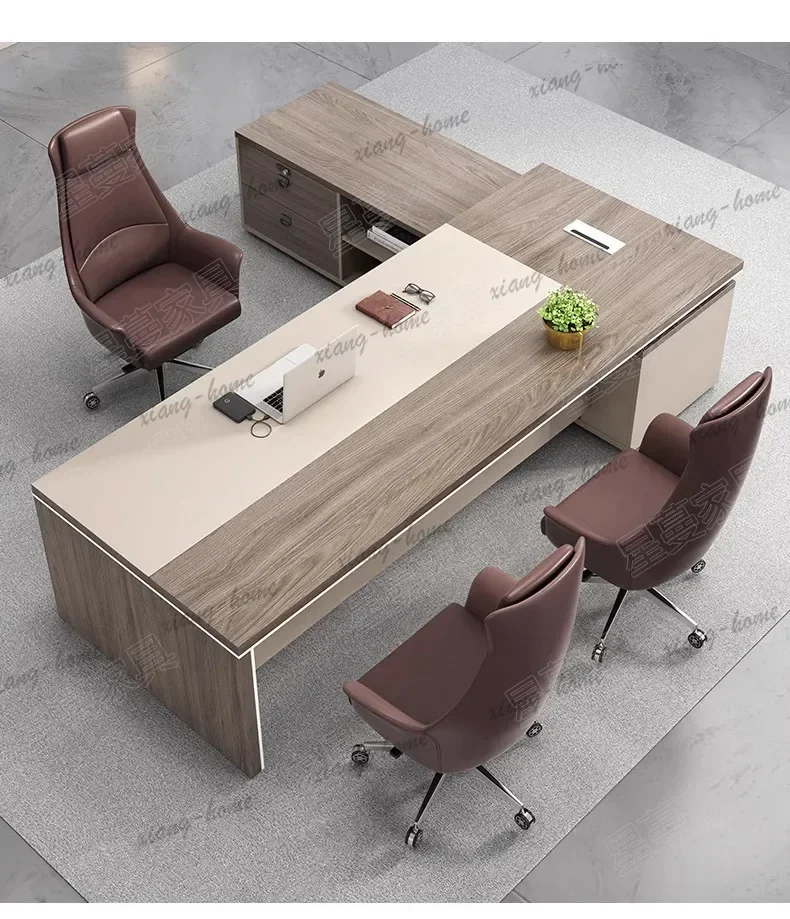 YJ Minimalist Compact Office Desk General Manager Exquisite Interesting Office Desk Interior Warm Office Furniture Meja Kantor X