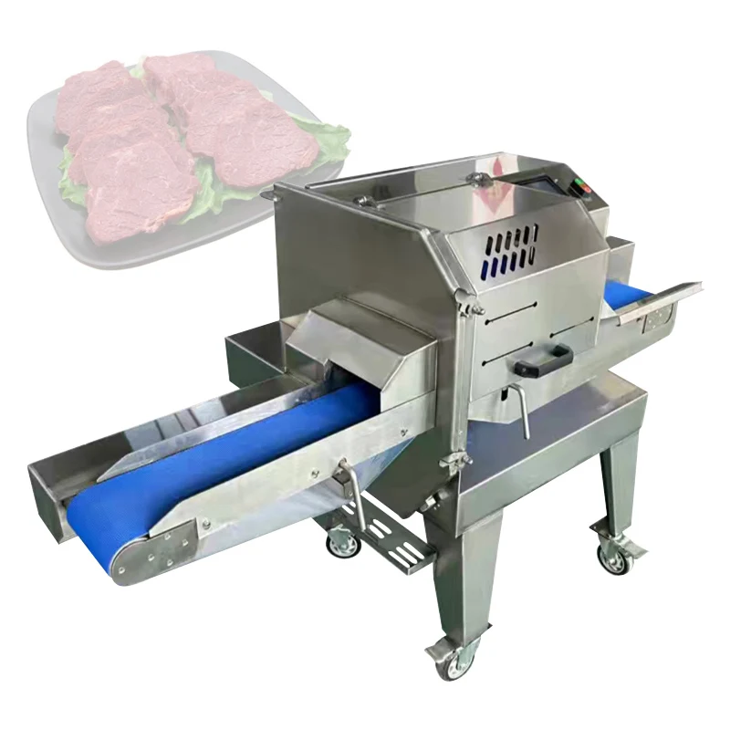 

Electric Automatic Cooked Meat Beef Cutter Bacon Sausage Slicer Machine Cutting Machine Steak Slice Cutting Machine