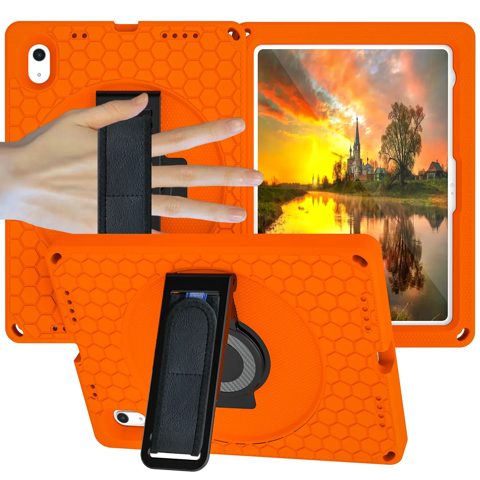 EVA Kids Case For iPad A16 Air 11 2024 4 5 10.2 8 9th 10th 10.9 2022 Kickstand Handle Rugged Heavy Duty Shockproof Tablet Cover