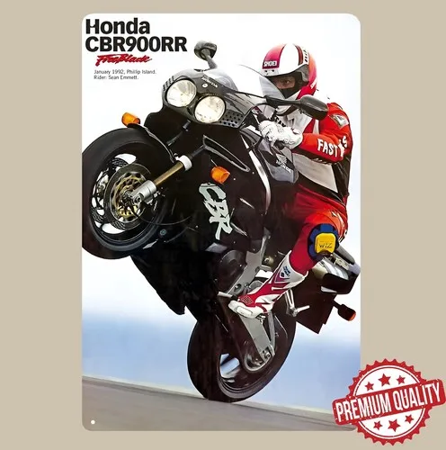 Y1,cbr900rr Fireblade Vintage Motorcycle Metal Poster Tin Sign - Size:20x30cm-aluminum