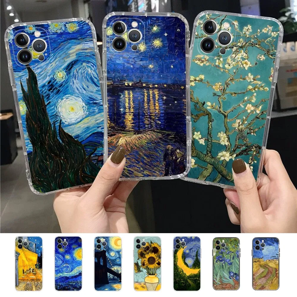 Van Gogh Starry Sky Art Phone Case For iPhone 15 14 11 12 13 Mini Pro XS Max Cover 6 7 8 Plus X XR SE 2020 Funda Shell