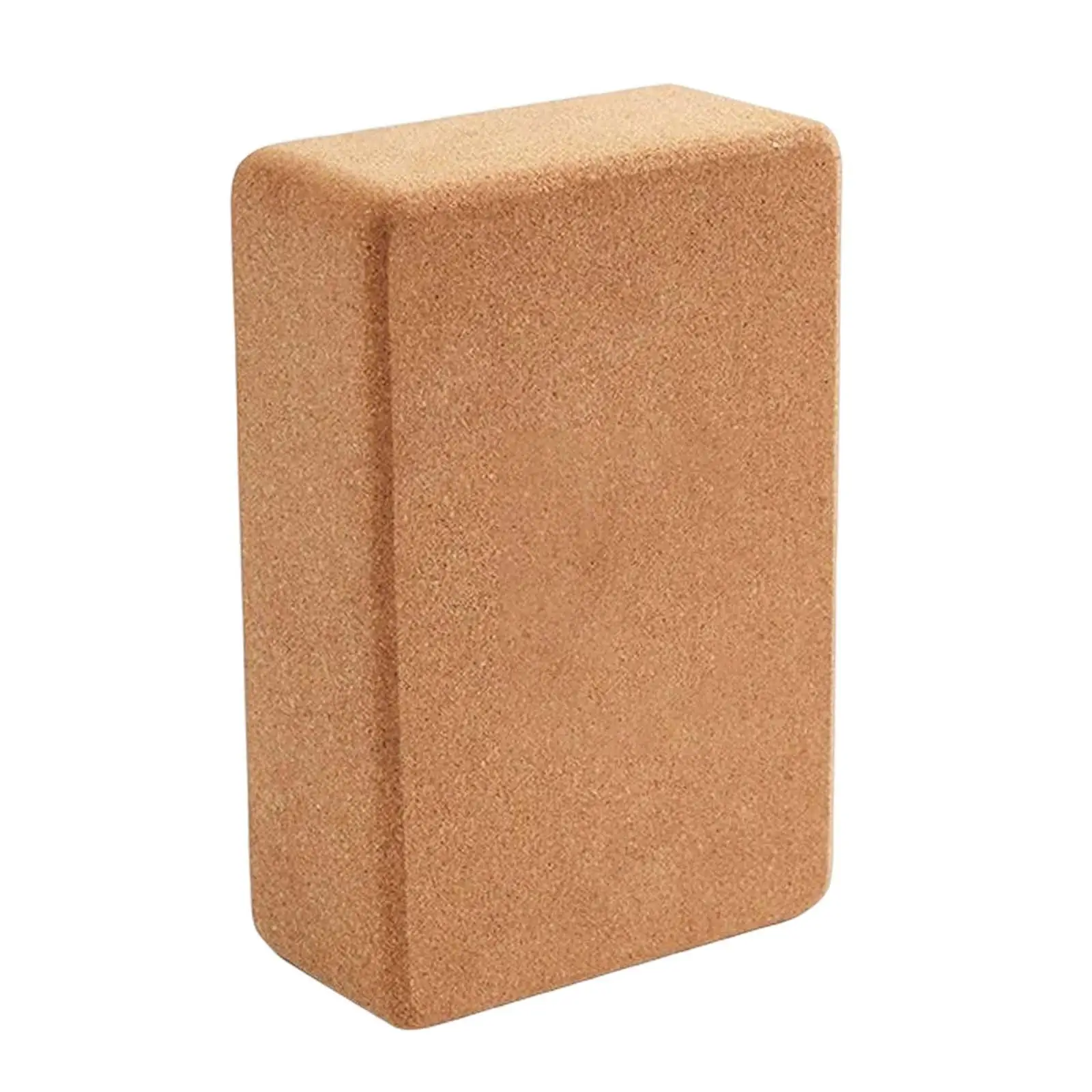 Cork Yoga Block Single Block Pilates Non Slip Meditation Body Building Exercise Brick for Fitness Gym Indoor Sports Workout Home