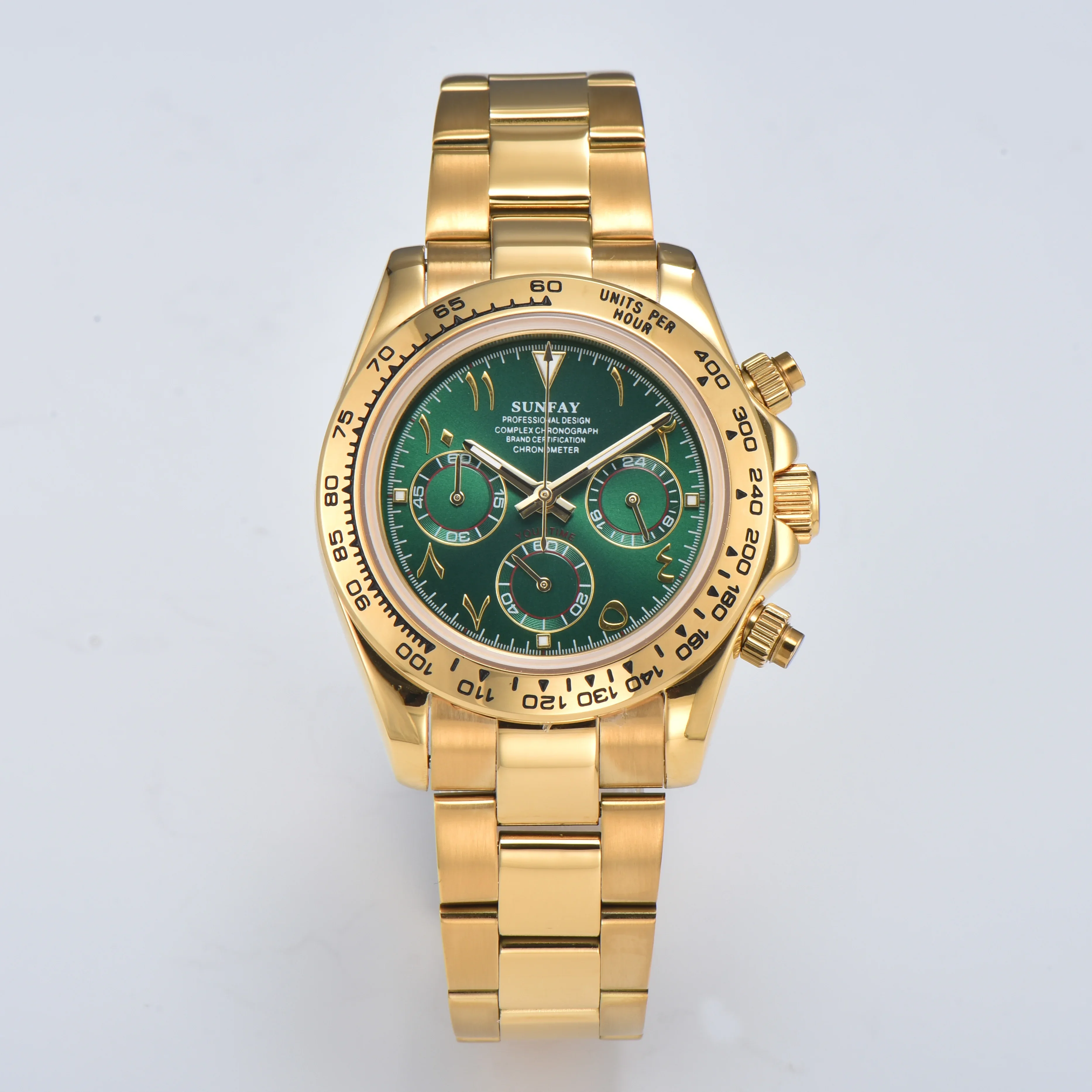 39mm luxury VK63 quartz wristwatches for men Arabic VK63 dayto nato chronograph watch M228206-0025 VK63 reloj can customize logo