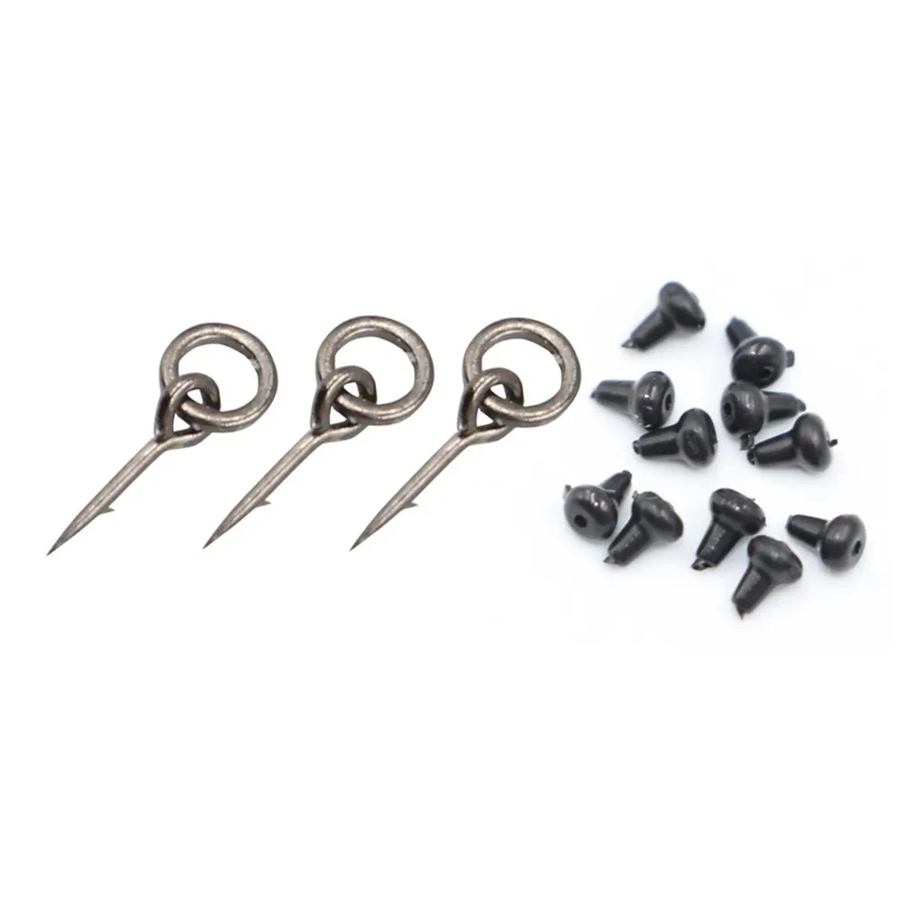 6/10pcs Metal Bait Spike Carp Fishing Accessories Bait Sting Boilies Pin With Bait Stopper Hair Rig Carp Feeder Tackle Pesca