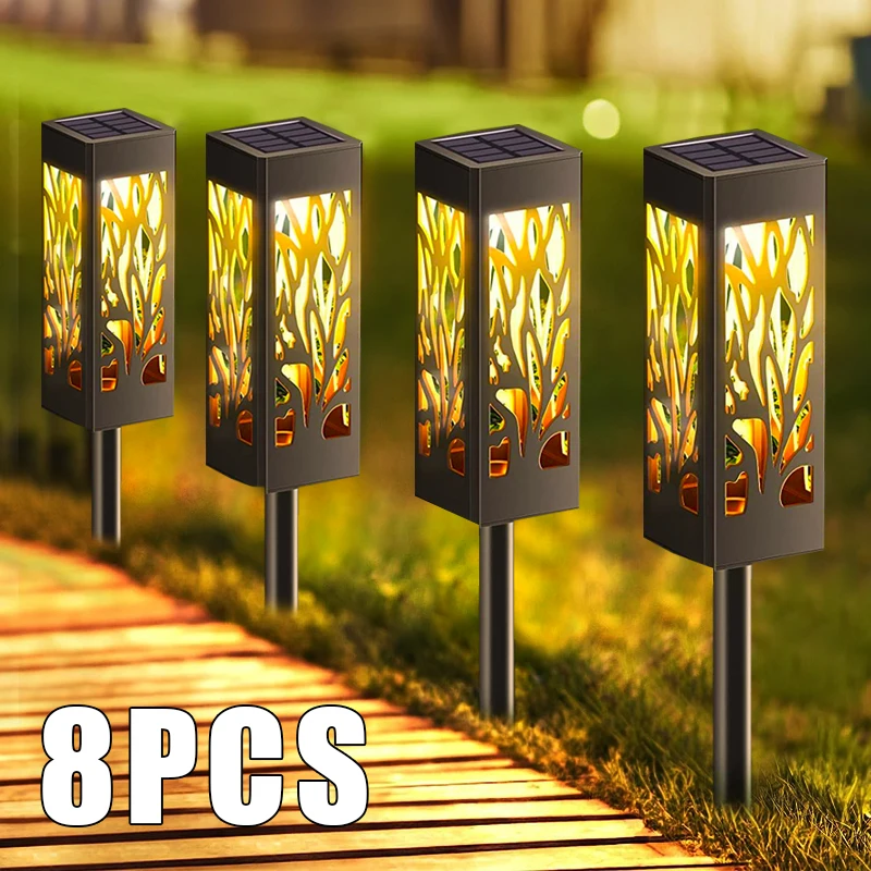 Solar Lights Outdoor LED Garden Pathway Lights Decor Waterproof Landscape Yard Walkway Patio Solar Lawn Lamp