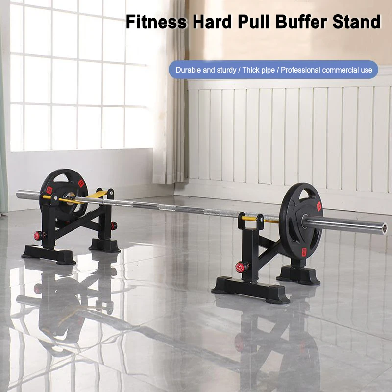 Plataforma de peso muerto ajustable para gimnasio en casa, estante para sentadillas y levantamiento de pesas con soporte para barra