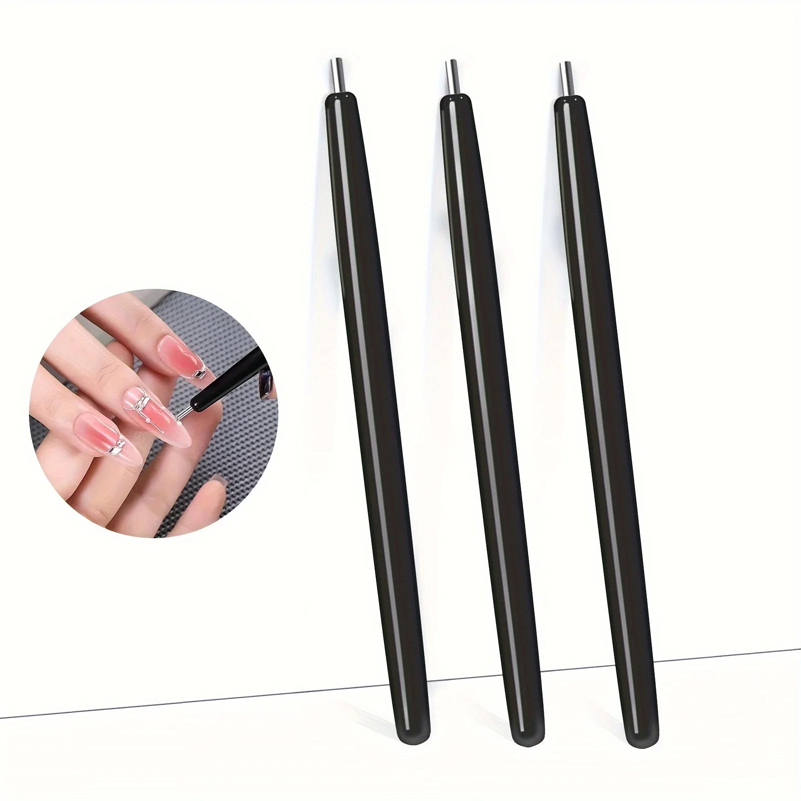1Pcs/10Pcs Nail Magnet Magnetic Pen Suction Steel Ball Magnet Pen Nail Art Tools 3D Cat Eye Gel Nail Polish Magnetic Stick