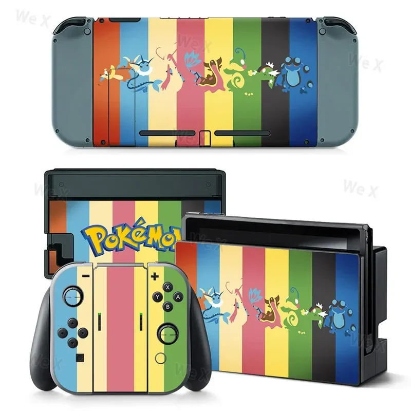 Cartoon Gengar Pikachu Snorlax Vinyl Skin Cover Sticker Decal For Nintendo Switch Console and Joy-Con Controller Skins
