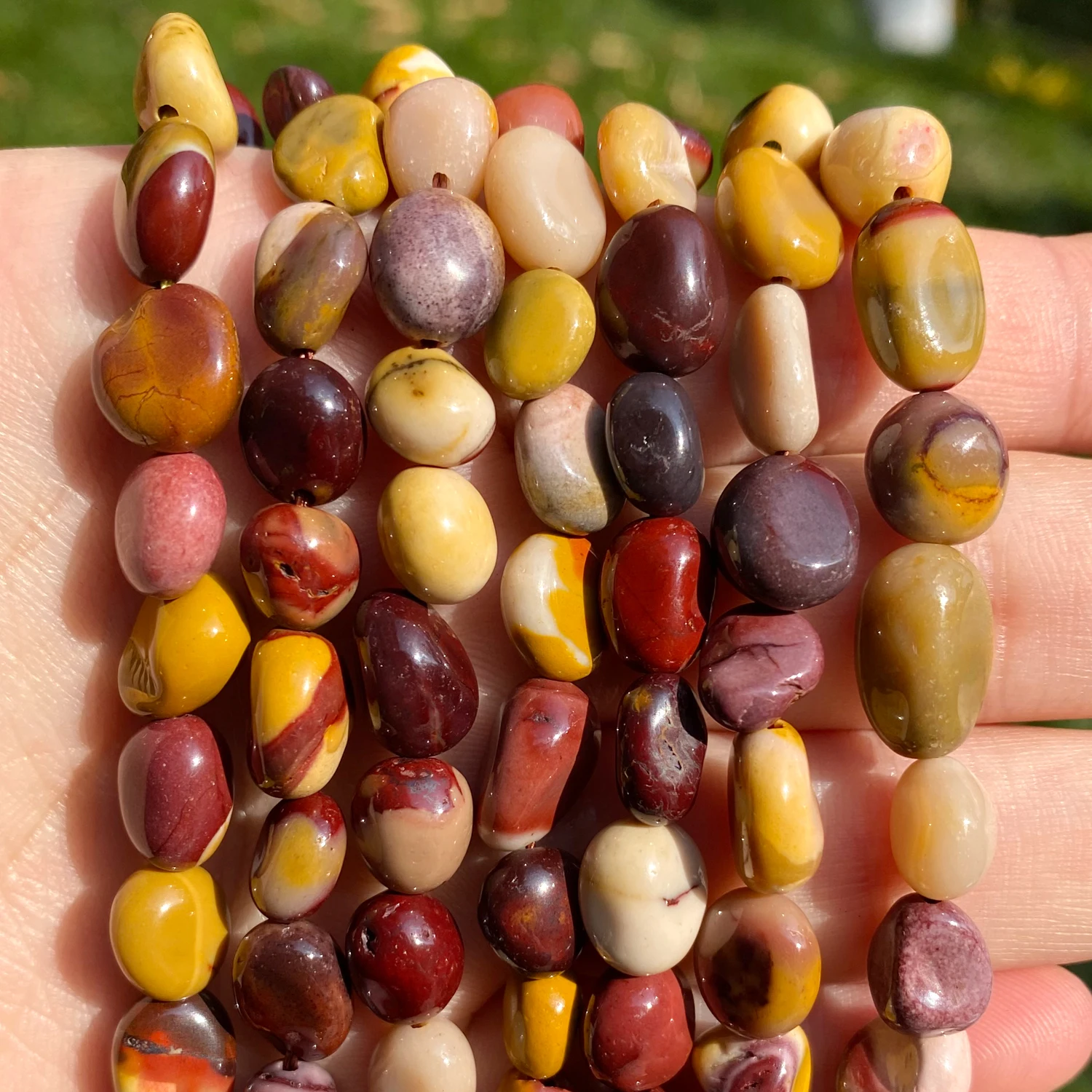 8-10mm Irregular Natural Stone Mookaite Beads Loose Spacer Beads DIY Bracelet Necklace For Jewelry Making Accessories 15 Inches