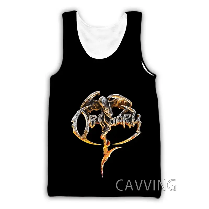 New Fashion Women/Men\'s 3D Print Obituary Rock Tank Tops Harajuku Vest Summer Undershirt Shirts Streetwear