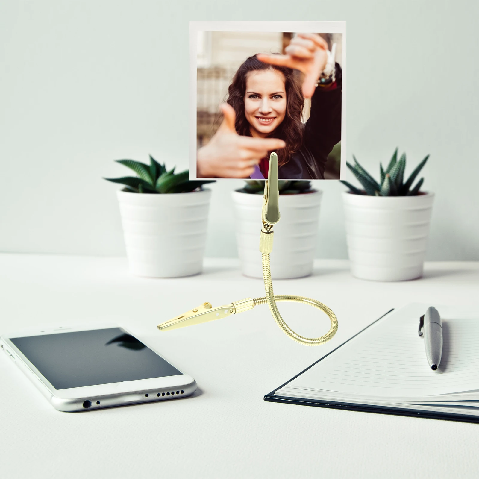 2pcs Golden Alligator Clips Soldering Wire Fixing Tool Metal Craft Accessories Photo Memo Holder Sturdy Wear