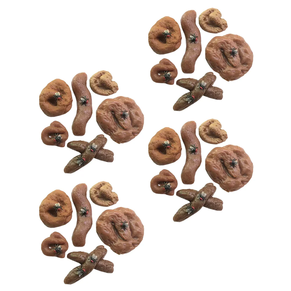 24 Pcs Simulated Stool Novelty Prank Toys Simulation Fake Poop Prop for Spoofed Plastic April Fool's Day Lovers