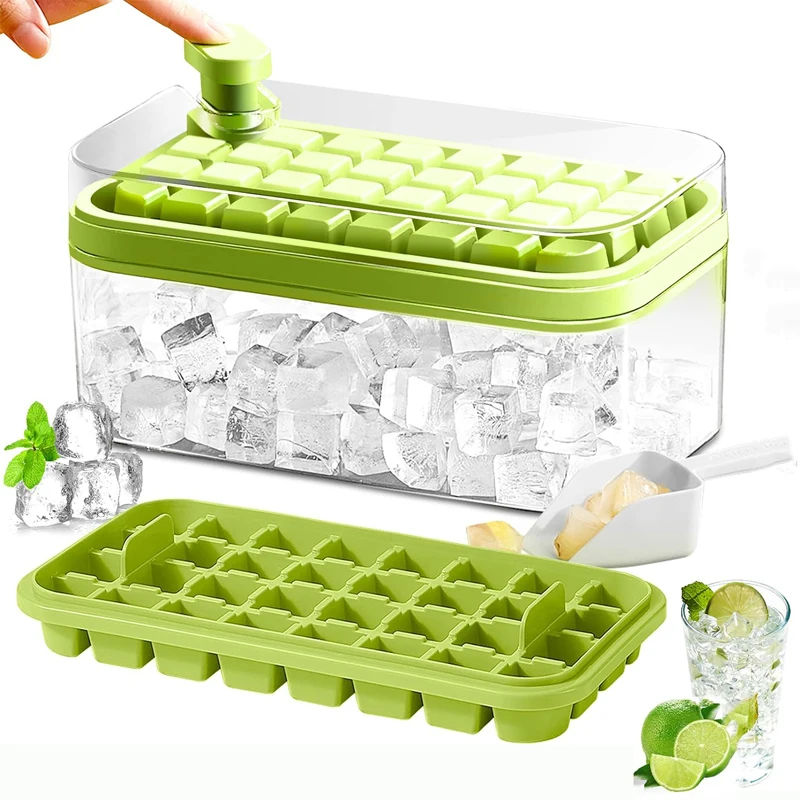 

Single/Double layer Pressing Ice Cube Molds Home Ice Box Ice Cube Model Easy To Take Off The Mold Freezing Magic Weapon