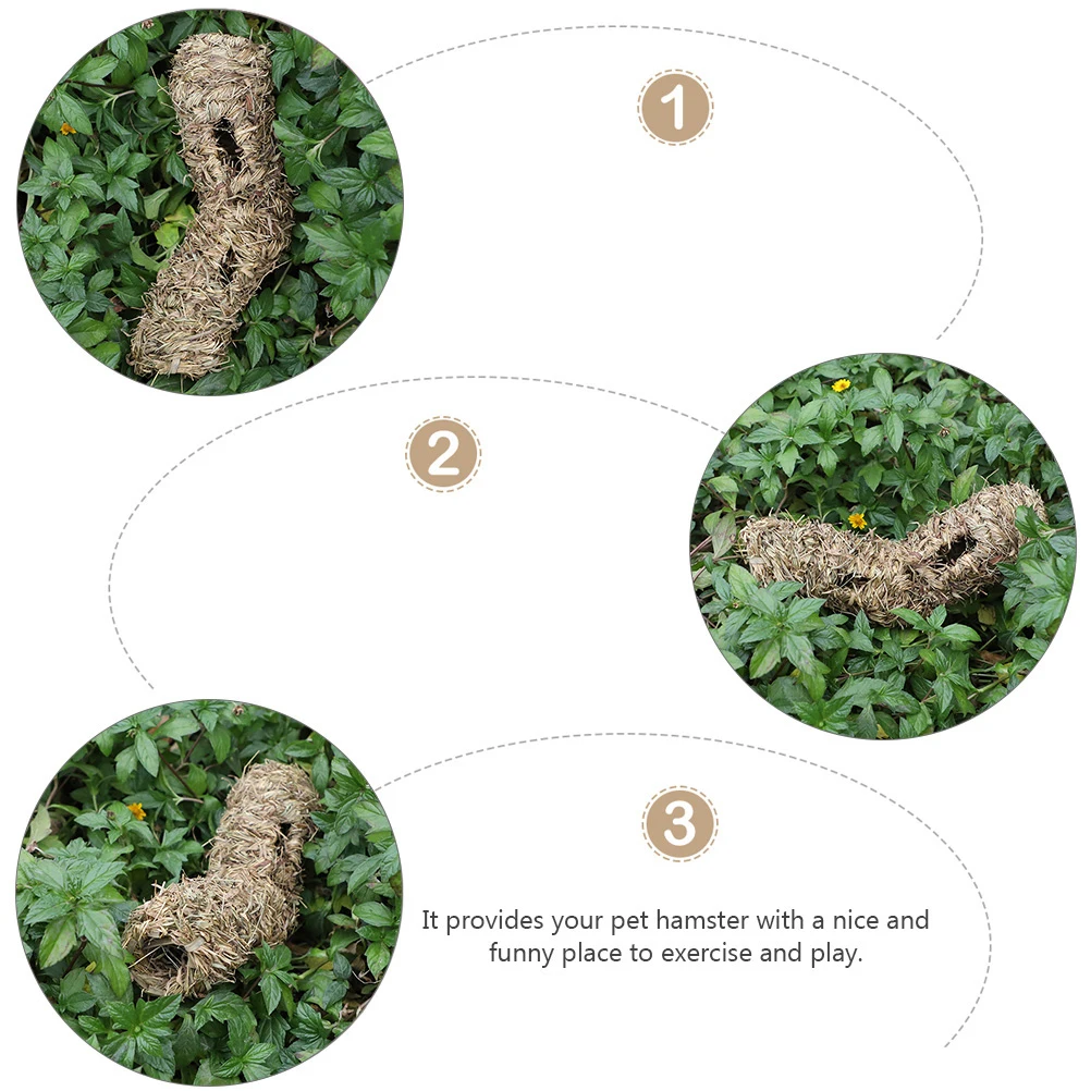 

Creative Pet Supplies Hamster Tunnel Straw Nest Toy Small Animals Decorative Plaything Eco Durable Safe Multi Purpose